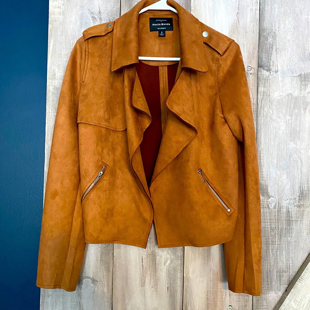 Faux suede jacket